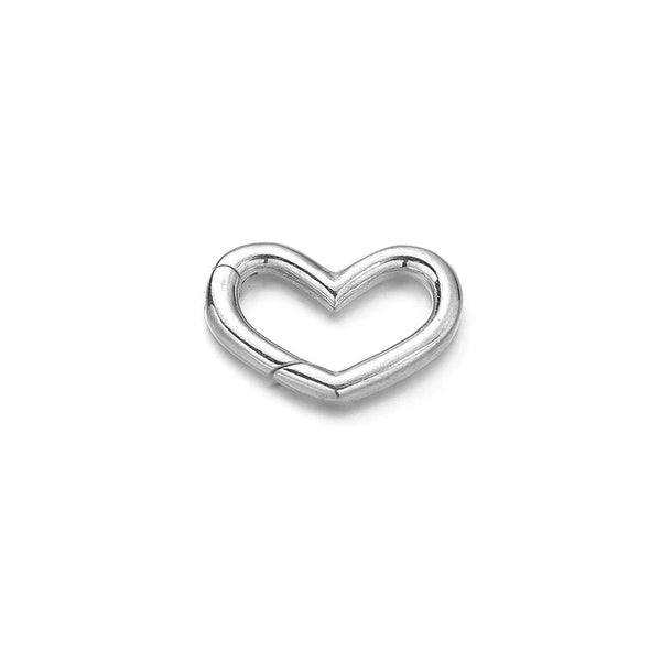 Polished Heart-Shaped Open Clasp